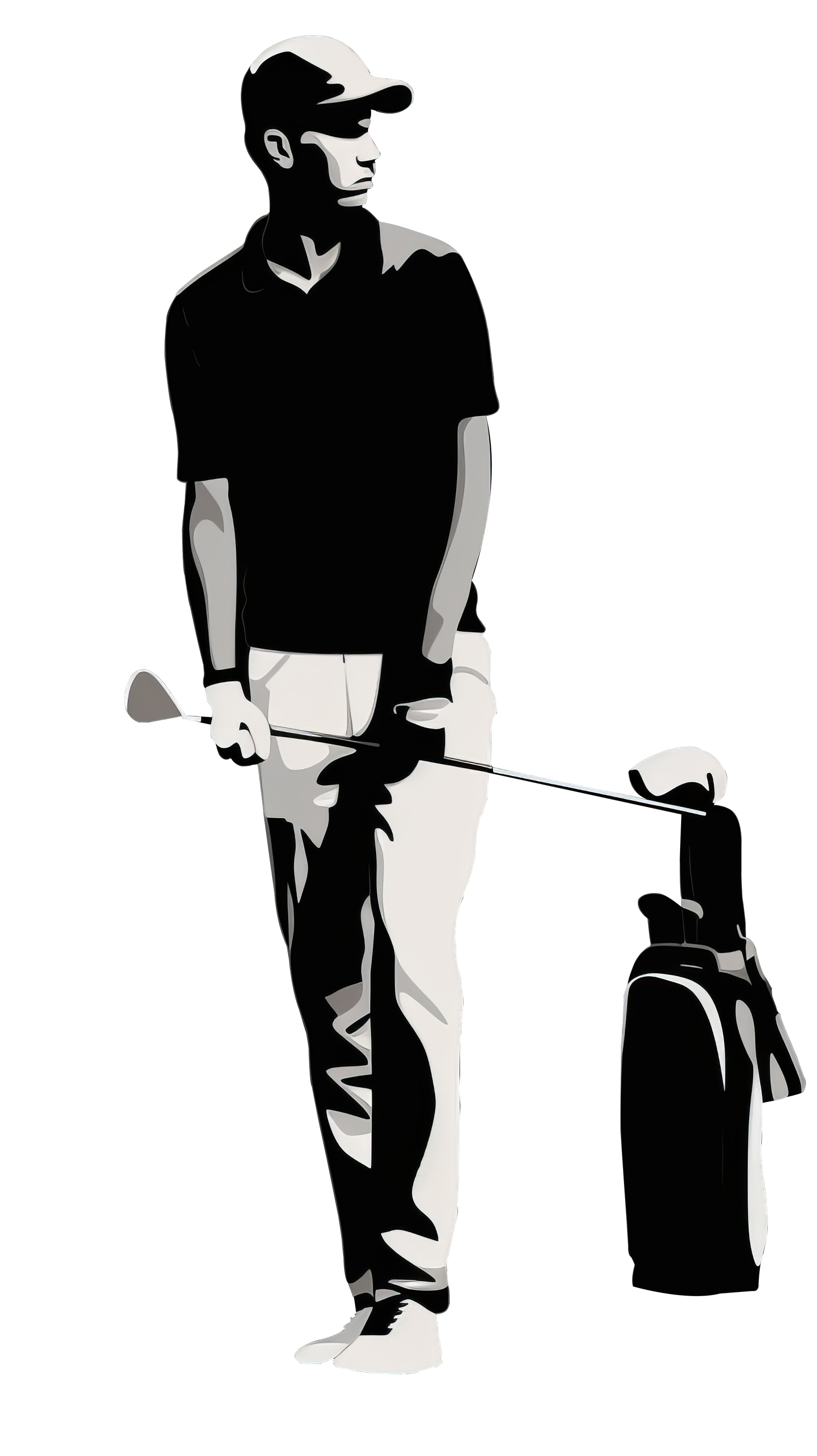 dark-golfer-illustration-with-golf-bag-editorial-style